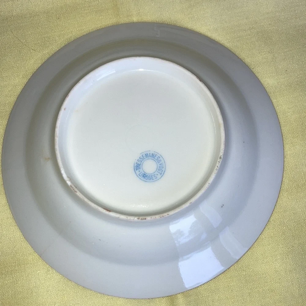 LIMOGE 5 lot sm. Bowls 1” deep w/gr., pink, blue, yel. flower sprays, - Picture 2 of 8
